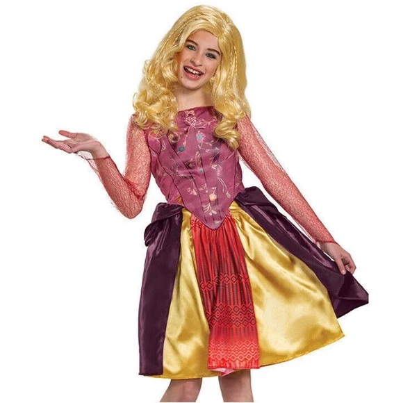 🪞 NEW Disney Hocus pocus sarah sanderson dress costume full set size 10-12 - Picture 1 of 9